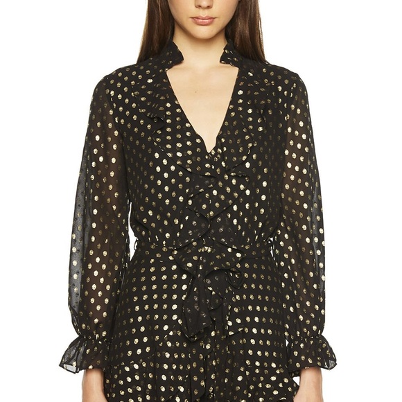 SPOT SHIRT DRESS IN GOLDSPOT - Picture 2 of 6
